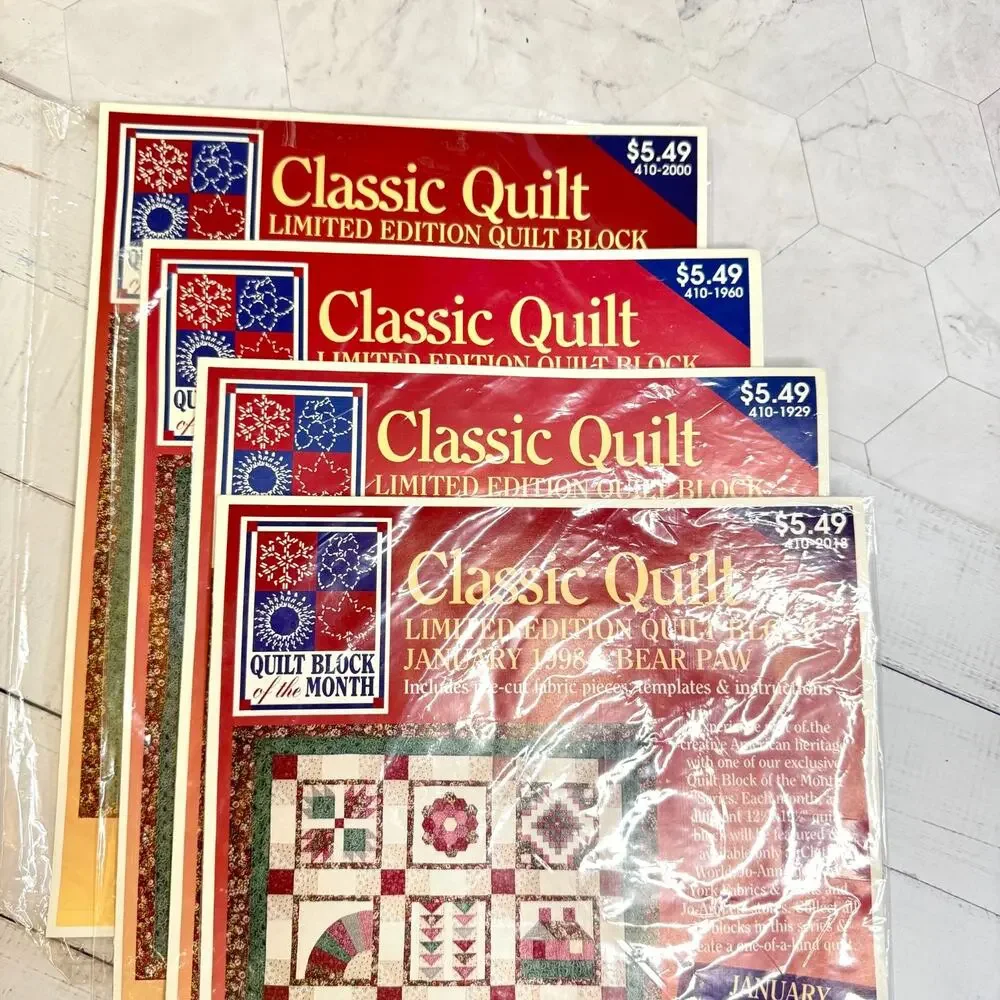 Quilt Block of The Month Joann 1998 Classic Quilt 11 Month Set Exc. June NOS